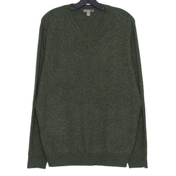 Apt 9 Mens Sweater Cashmere Quiet Luxury Minimalist Classic Cozy Preppy Green XL - Picture 1 of 7